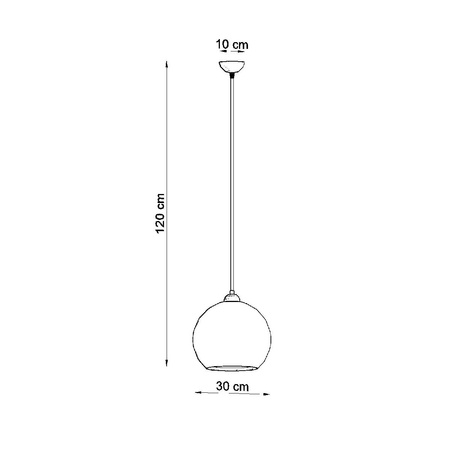 LED-Pendelleuchte BALL E27 Überhang Rund Graphit SOLLUX
