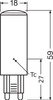 LED-Kapsel-Glühbirne G9 4,9W = 60W 806lm 2700K Warm 320° LED PIN Osram