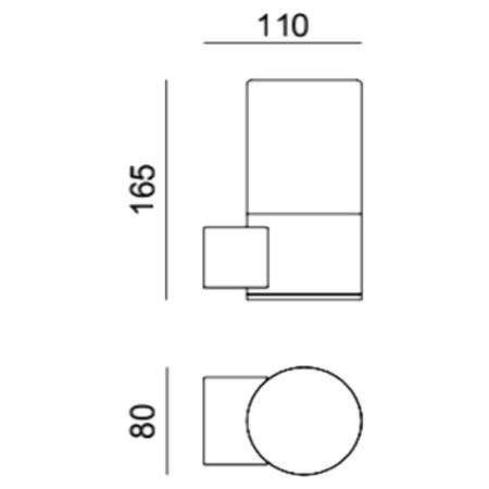 Gartenlampe LED Wandleuchte DENVER E27 IP44 16,5cm quadratisch