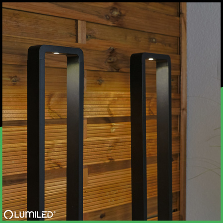 Gartenleuchte 10W, Außenstehleuchte Pollerleuchte 80cm ERICA LUMILED