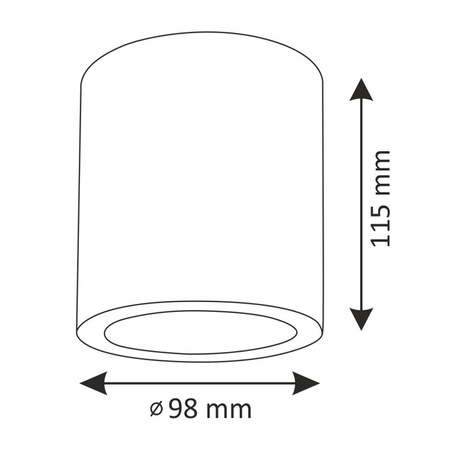 Deckenanbauleuchte Metallrohrspot JUPITER 10 GOLDLUX (Polux) DOWNLIGHT E27