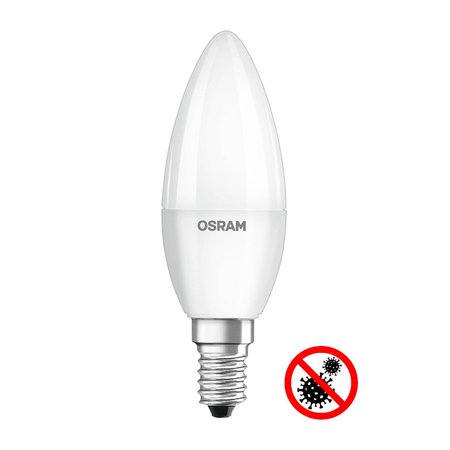 LED Leuchtmittel E14 B35 4,9W = 40W 470lm 4000K Neutral 200° OSRAM ANTIBAKTERIELL