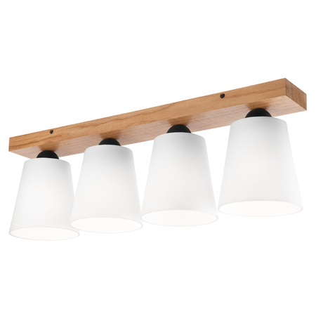 LULA Deckenleuchte 4xE27 Weiß Eiche LM-4.200 Lamkur