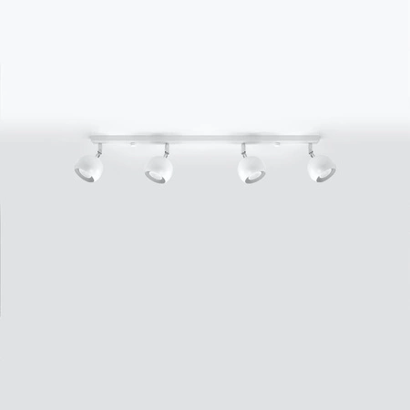 Anbauleuchte OCULARE 4L 4xGU10 Reflektor Halogen Beweglich Minimalistisch Weiß SOLLUX