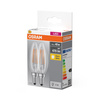 2x LED-Lampe B35 Kerze E14 4W = 40W 470lm 2700K Warm 300° BASE Osram