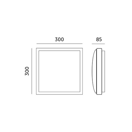 Plafond LED-Deckenleuchte SAMIRA S 2x30W 30cm IP20 Chrom KOBI