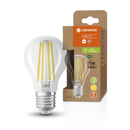 LED Lampen A60 E27 5W = 75W 1055lm 3000K Warmweiß FILAMENT LEDVANCE