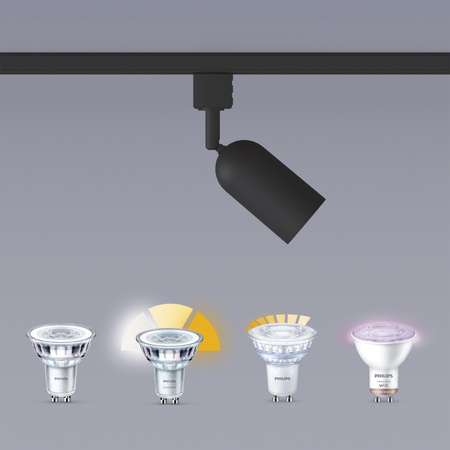LED GU10 Schwarz EasyLink Shea Philips Stromschienenstrahler