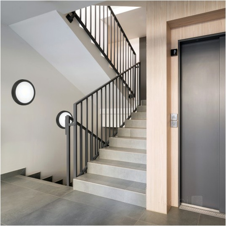 LED-Badezimmerdecke Plafond Aufputz 24W 2280lm 4000K 120° Schwarz IP65 Nairos Kobi