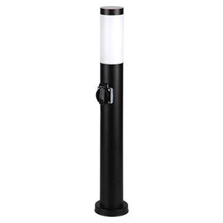 Gartenlampe für den Außenbereich E27 schwarzer Pfosten 65cm mit 230-V-Fassung