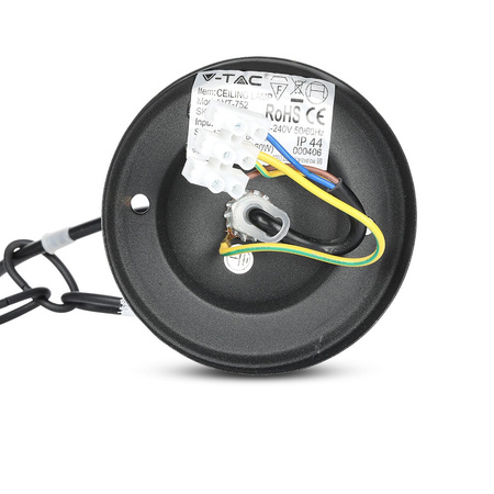 E27-hängende Gartenlampe an einer Kette Mattschwarz VT-752 V-TAC