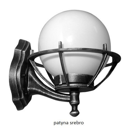 Außengarten-Fassadenlampe LED-WANDLAMPE Kugeln mit Korb 200 K 3012/1/KPO E27 Su-Ma