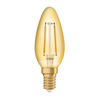 LED-Lampe E14 B35 2.5W = 22W 220lm 2400K Warm 360° Glühfaden OSRAM Vintage 1906