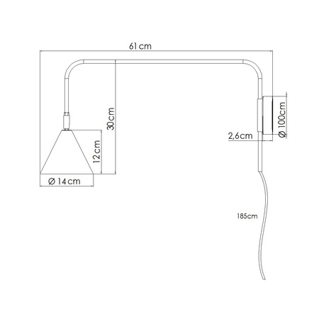 Wandleuchte E14 Ockerrot NOX Crimson SL.1701 Sollux