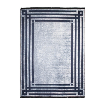 FRAME Anti-Rutsch-Teppich Teppich Grau-Schwarz Rahmen 80x150 cm GOLDLUX