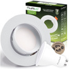Set Halogen-Einbauleuchte VENTUS Weiß Rund + LED-Leuchtmittel GU10 6W Warm 120° Lumiled