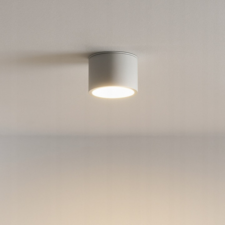 GRANDI LED Aufbau-Halogen-Deckenleuchte GX53 IP54 Rundrohr weiß