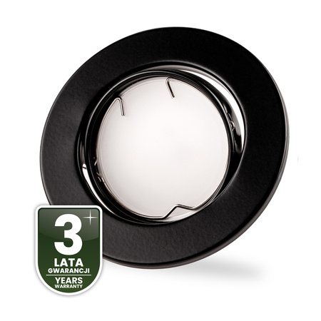 Einbaustrahler GU10, MR16 Einbauspot HALOGEN Runde beweglich Schwarz Blech AURELI LUMILED