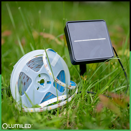 LED-Solarbänder 150x LED AVERO 3000K Warm IP44 5m LUMILED