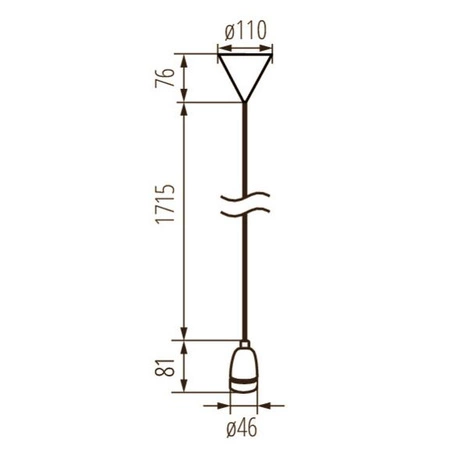 ZWIS Hängelampe Keramikkabelhalter 1xE27 Weiß Tokia PW/B Kanlux