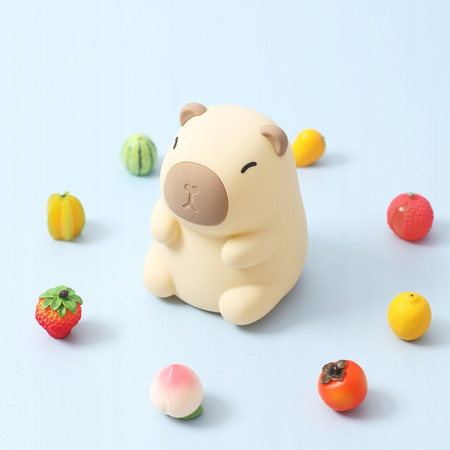 LED Kinder Dekorative Capybara Nachtlicht 2.5W 18lm 3000K Warm RGB 360° Braun Masterled