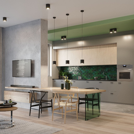 LED-Deckenpendelleuchte ORBIS GU10 Überhang Schwarz SOLLUX