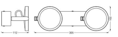 Wandmontierte LED-Badezimmer-Deckenleuchte 14W 460lm CCT 30cm IP44 Dimmbar Silber SMART+ WiFi Sun@Home Ledvance