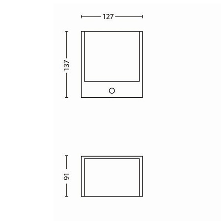 Gartenlampe LED Wandleuchte MACAW IR myGarden 3,5W 2700K IP44 mit Bewegungssensor Schwarz PHILIPS