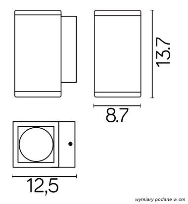Außengarten-Fassadenleuchte LED-WANDLAMPE Adela Midi M1459 DG GU10 Su-Ma