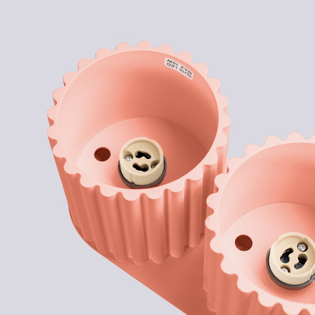 Anbauleuchte 2x GU10 Aluminium Pfirsich Aura Deep Space SL.1825 Sollux