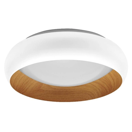 Plafond LED Deckenanbauleuchte 16W 750lm 3000K Warm Dimmbar Weiß Braun 30cm Orbis Ledvance