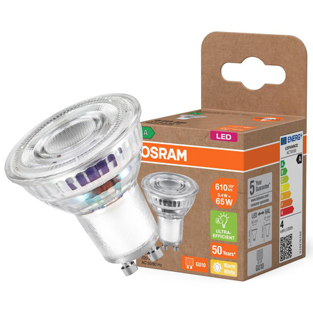 LED-Lampe PAR16 Reflektor GU10 3.3W = 65W 600lm 2700K Warm 100° 182lm/W ENERGIEEFFIZIENZ Osram