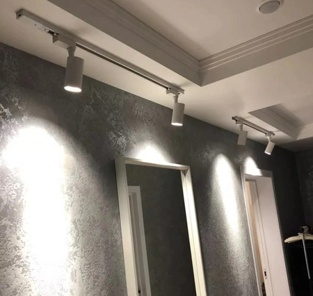 Schwarze dreiphasige Aluminium-Sammelschiene für Stromschienenstrahler 100 cm