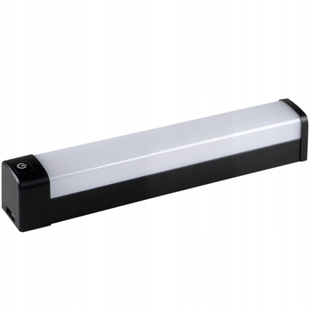 LED Wand- und Deckenleuchte Badezimmerleuchte mit Schalter 15W 4000K IP44 60cm Schwarz KANLUX