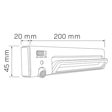 LED-Möbel-Unterbauleuchte mit Bewegungssensor 110lm Beweglich Selbstklebend Batterie Weiß GOLDLUX (Polux)