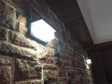 Gartenlampe LED-Wandleuchte 12W architektonische Leuchte rechteckig Lagos Schwarz mit Bewegungssensor