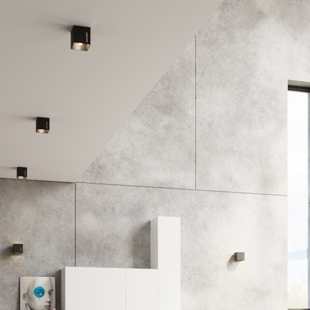 PIXAR-Anbauleuchte G9 Cube Schwarz SOLLUX