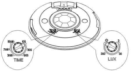 Infrarot-PIR-Bewegungsmelder 360° IP20 WEISS Oberflächenmontage Decke Wand verstellbar V-TAC