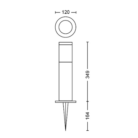 LED-Gartenleuchte für den Außenbereich PEDESTAL GardenLink 6W 12V 4000K IP44 Anthrazit PHILIPS