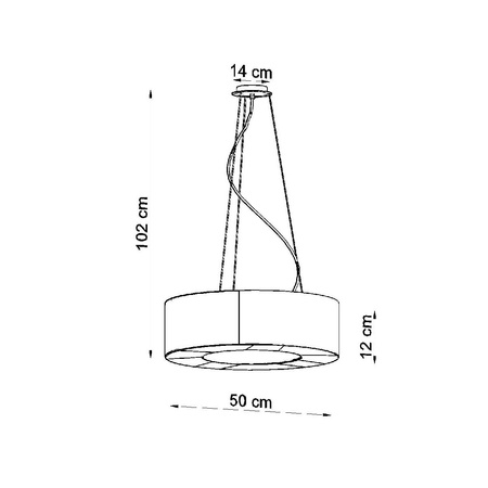 SATURNO SLIM LED-Hängeleuchte 5xE27 Kronleuchter 50cm Weiß SOLLUX