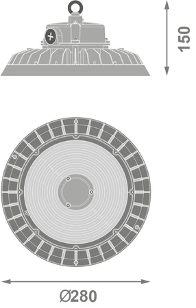 LED Industrieleuchte 200W 30000lm 4000K Neutral Schwarz IP65 IK08 High Bay E Ledvance
