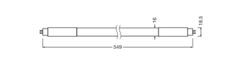 LED-Leuchtstoffröhre T5 G5 11W = 24W 1700lm 6500K Kalt 190° 55cm Superior Ledvance