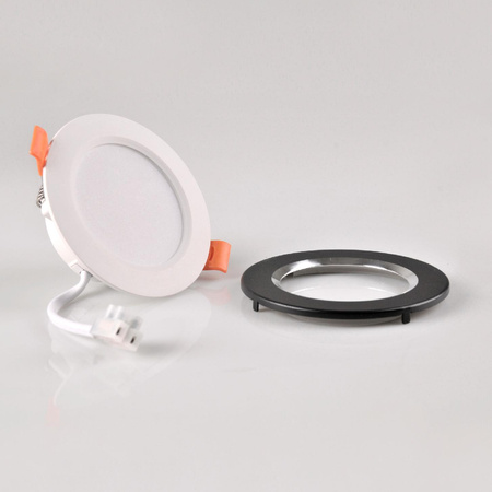 Deckeneinbauleuchte ZOE LED 4.8W 4000K Rundes Netz weiß + schwarzer/silberner Ring