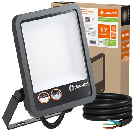 LED-Flutlicht 133W 20000lm 4000K IP66 Schwarz Mit Dämmerungssensor LEDVANCE Flutlicht