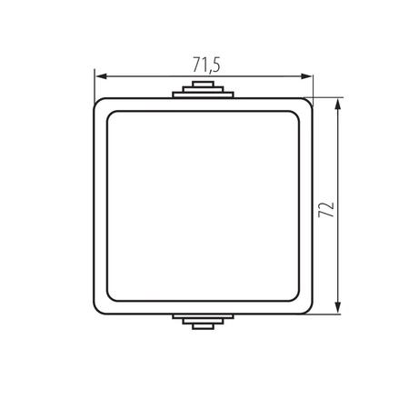 Einzelner NO-Schalter 10A Quadratisch Weiß TEKNO Kanlux