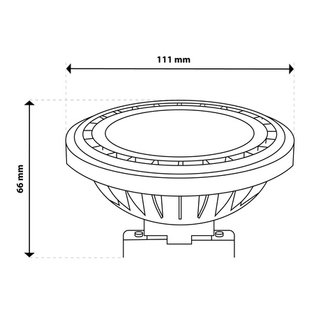 LED Lampen G53, Glühbirne AR111 12V 15W = 100W 1521lm 38° 4000K neutral LUMILED