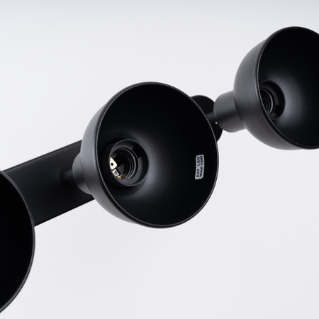 Deckenleuchte ELBA 3xE27 Reflektor Moving Black Loft SOLLUX