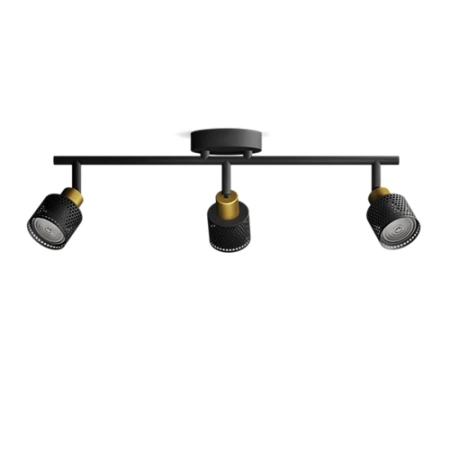 Reflektor-Deckenleuchte 3x GU10 Schwarz-Kupfer Niall Philips