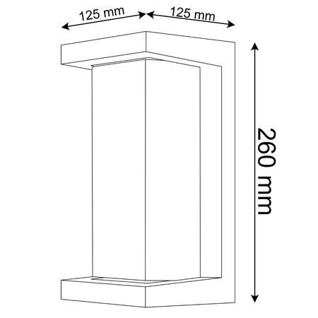 Gartenlampe E27 HYDRA Elevation Wandleuchte Schwarz