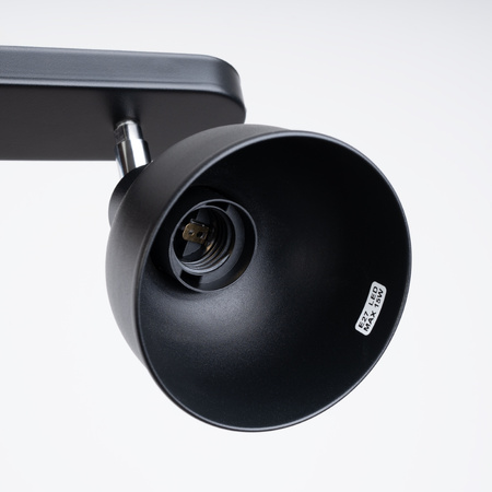 Deckenleuchte ELBA 2xE27 Reflektor Beweglich Schwarz Loft SOLLUX